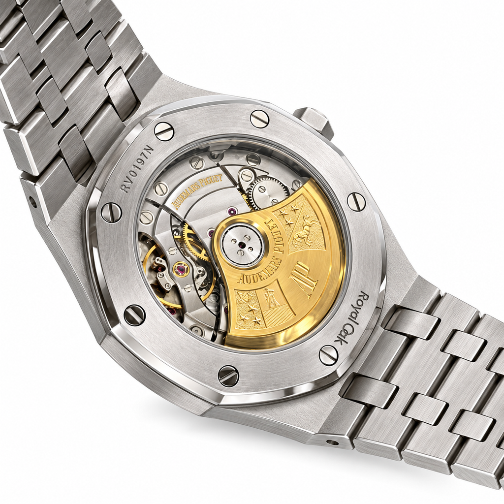 Audemars Piguet Royal Oak Blue Grande Tapisserie Dial Steel Bracelet Automatic Watch
