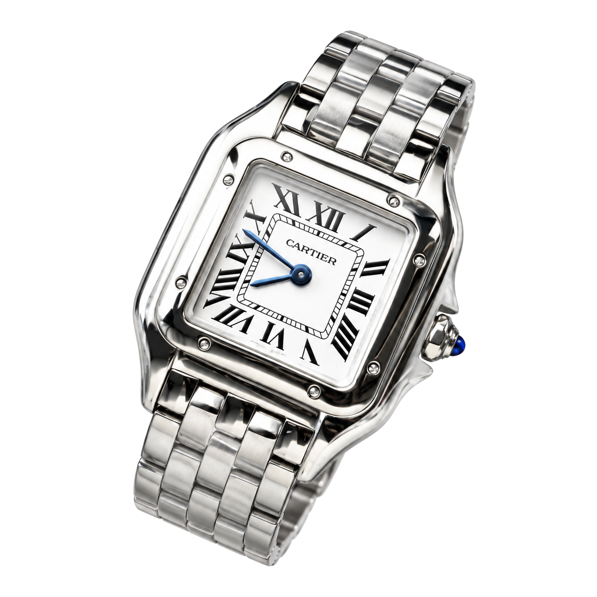 Cartier Panthère de Cartier — Stainless Steel, White Dial & Steel Bracelet, Medium