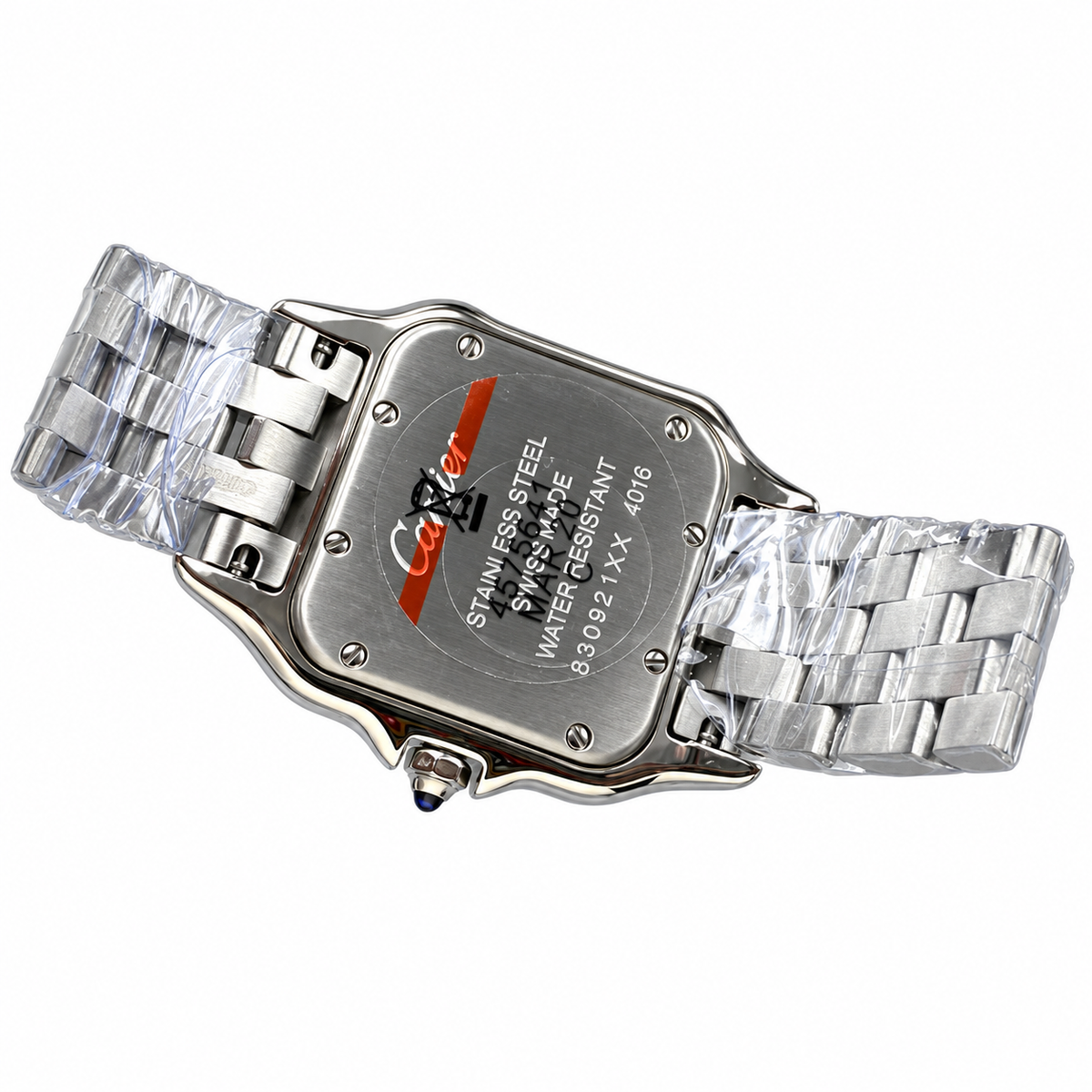 Cartier Panthère de Cartier — Steel Diamond Bezel & White Dial Bracelet Watch