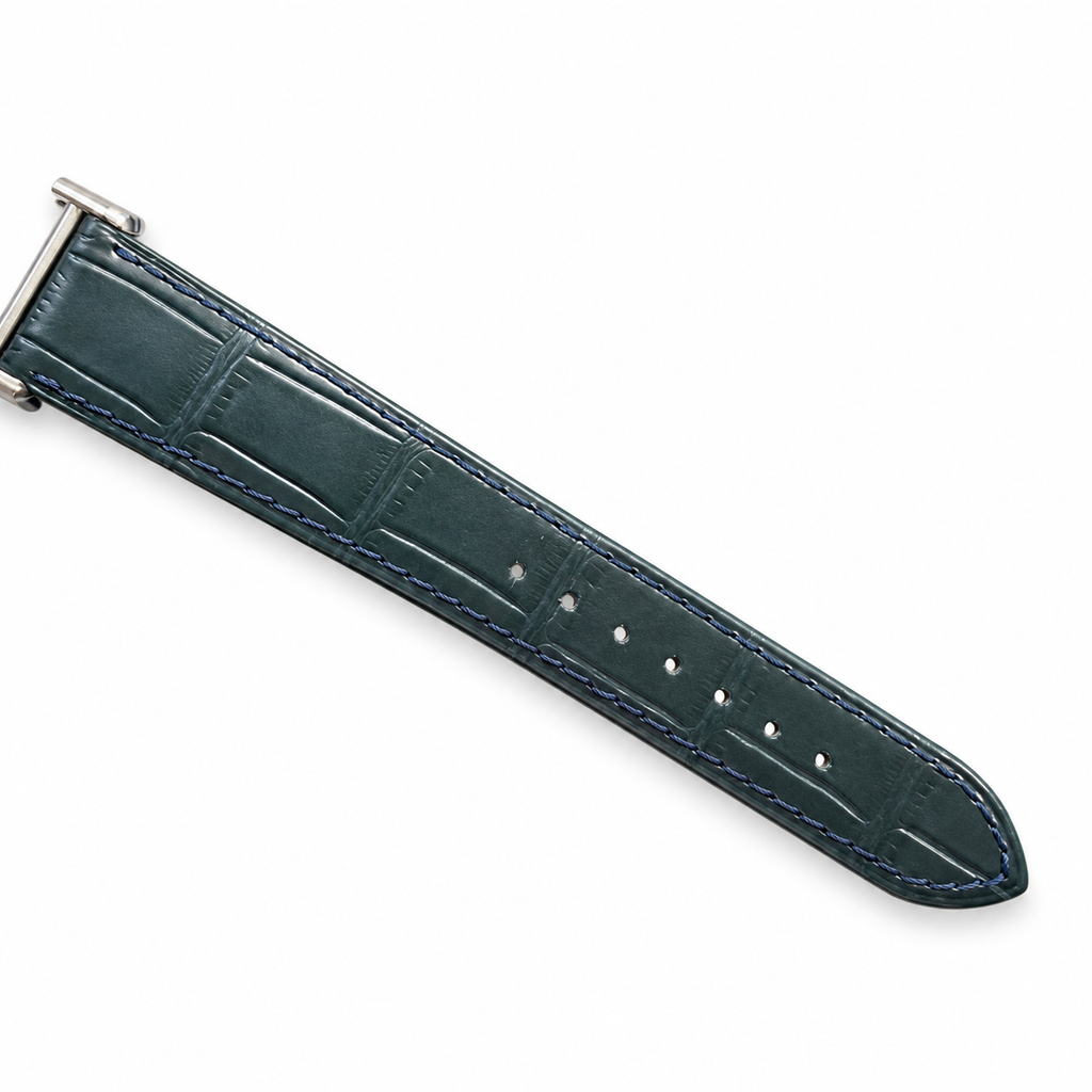 Cartier Tank Must Steel Navy Blue Dial Quartz Blue Strap Watch – KDY