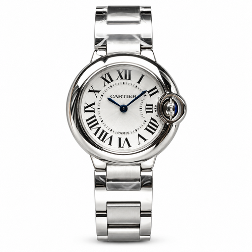 Cartier Ballon Bleu 36mm Automatic — Stainless Steel, Silver Dial & Steel Bracelet