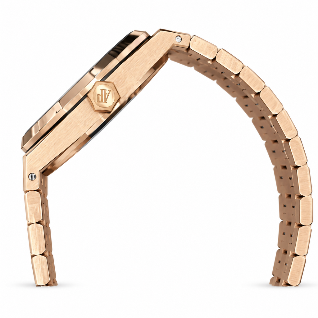 Audemars Piguet Royal Oak Rose Gold White Dial Integrated Bracelet Automatic Watch
