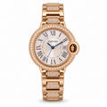 Cartier Ballon Bleu de Cartier — 18K Rose Gold, Diamond Bezel & Diamond Bracelet