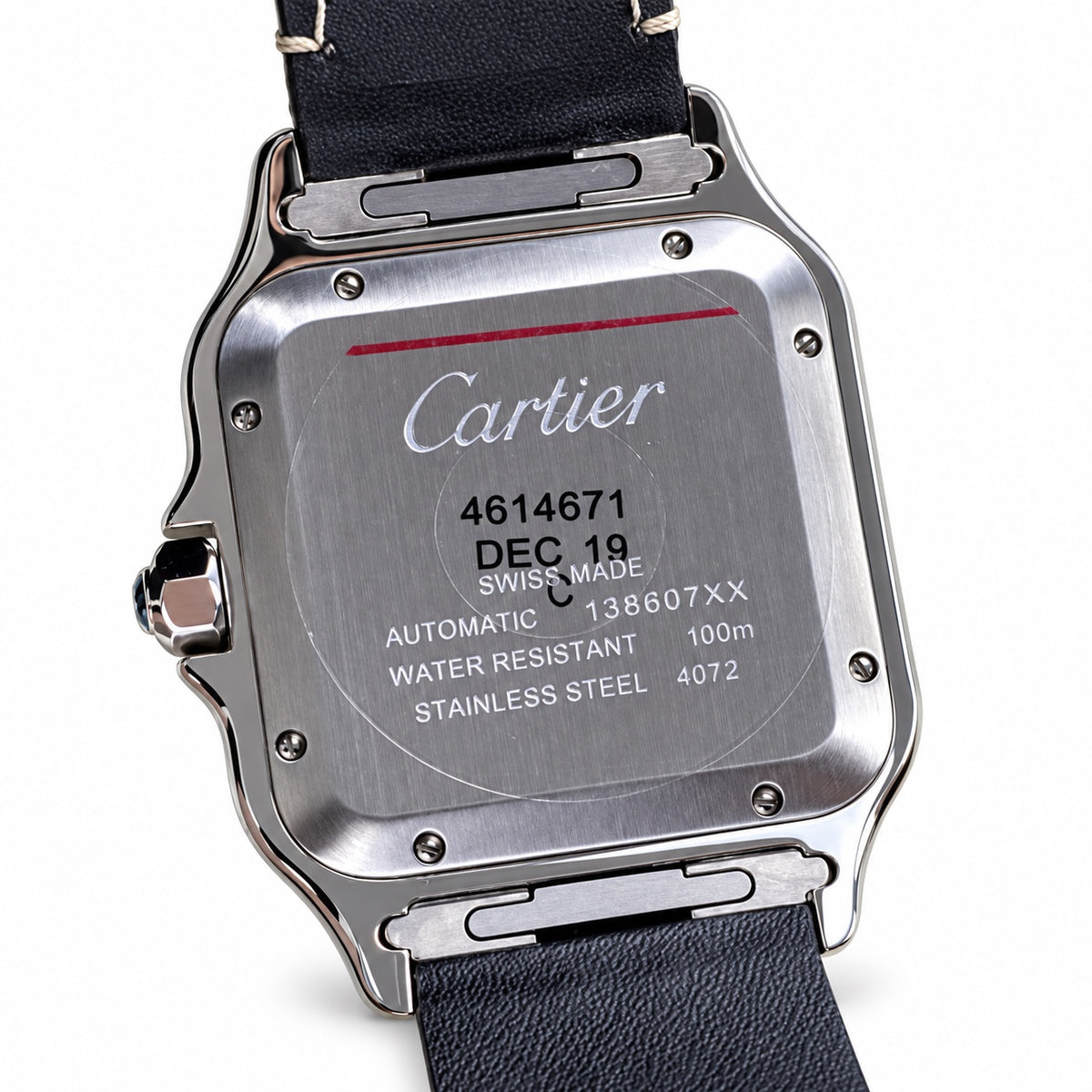 Cartier Santos de Cartier — Two-Tone Yellow Gold & Steel, White Dial & Tan Leather Strap
