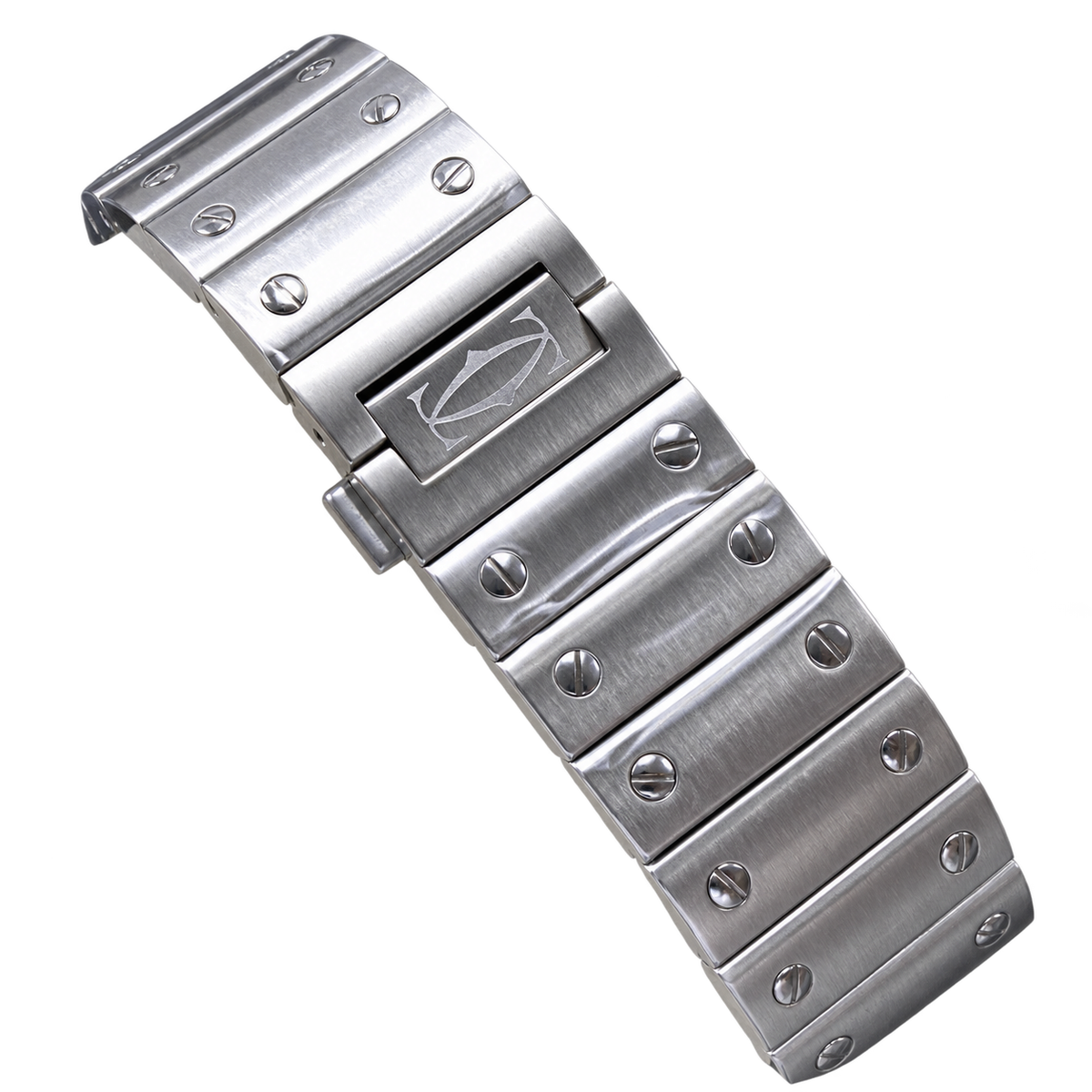 Cartier Santos Large Steel Grey Dial Date Automatic Bracelet Watch – KDY