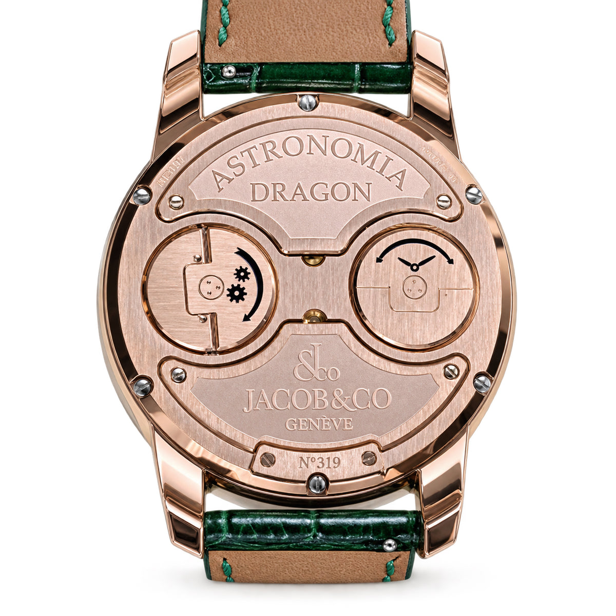 Jacob & Co. Astronomia Art Panda Rose Gold Diamond Jade Bamboo Tourbillon Green Watch