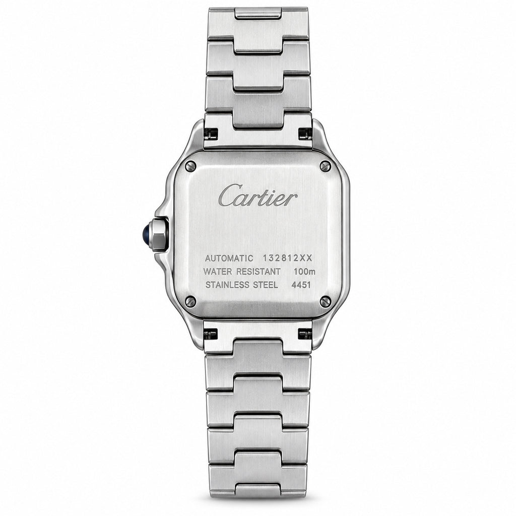Cartier Santos Medium Steel White Dial Quartz Bracelet Watch – KDY