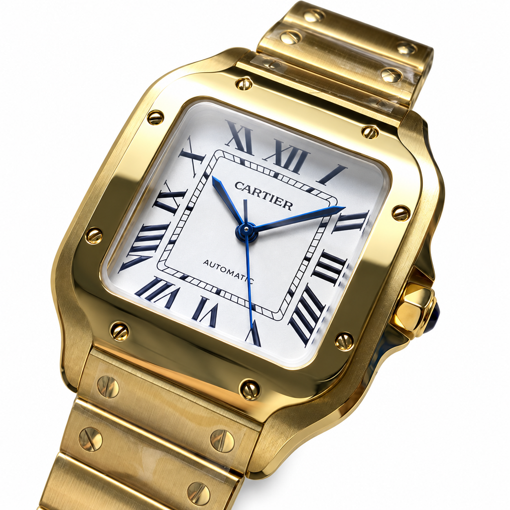 Cartier Santos de Cartier Automatic — Full 18K Yellow Gold Case & Bracelet