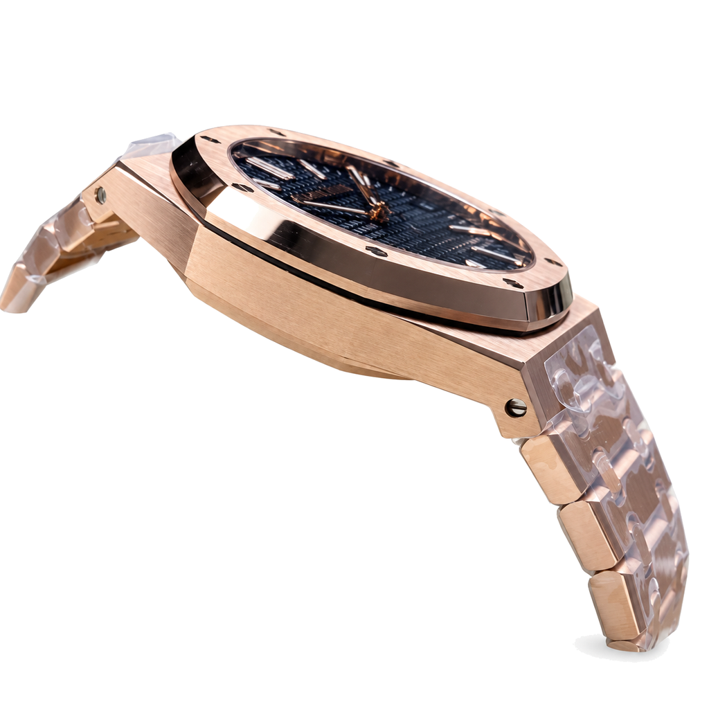 Audemars Piguet Royal Oak 41mm – Rose Gold Blue Tapisserie Dial