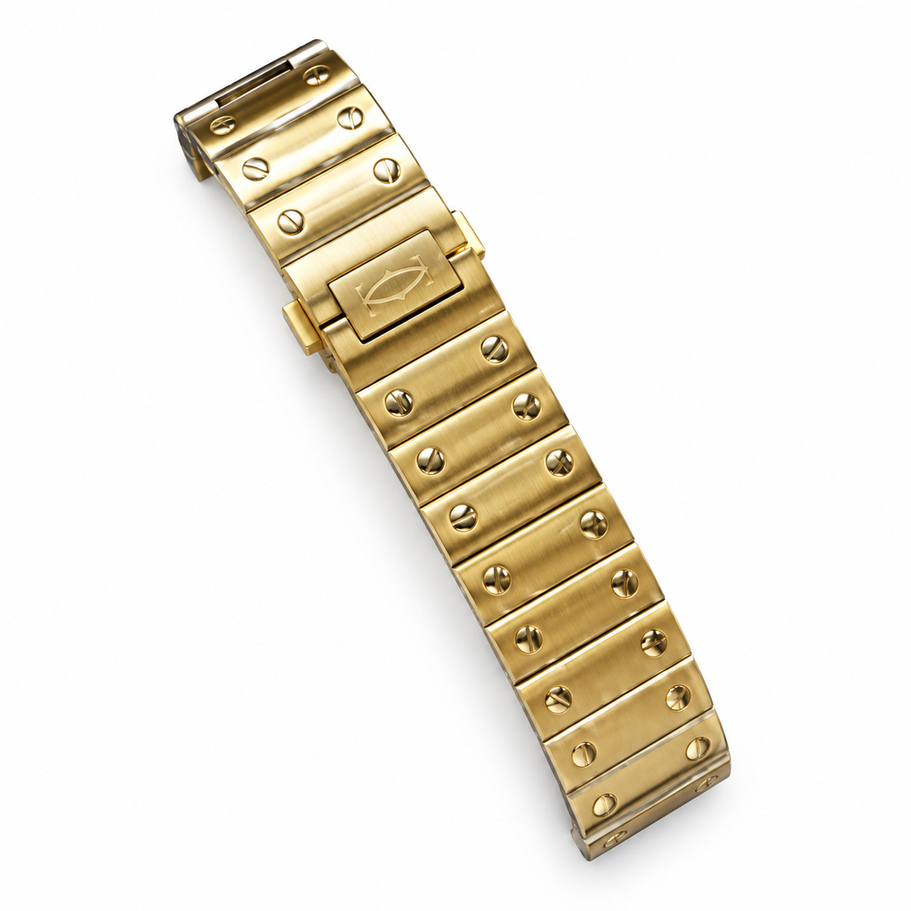 Cartier Santos Yellow Gold White Dial Automatic Watch – KDY