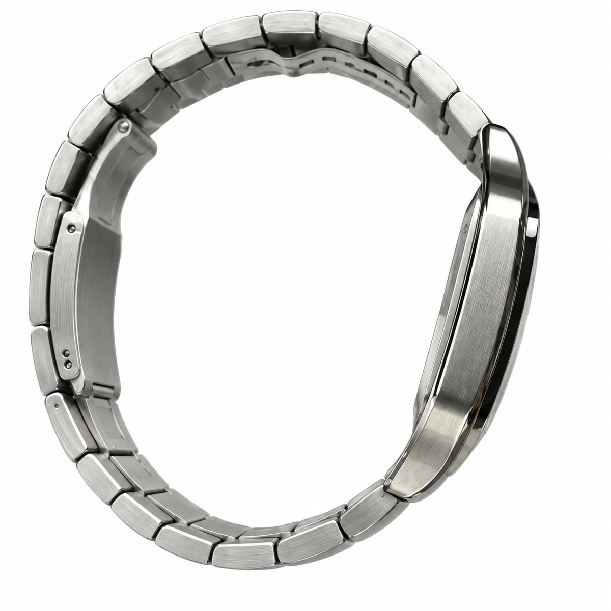 Cartier Santos Large — Steel, Black Dial, Roman Numerals, Date & Steel Bracelet, Automatic