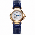 Cartier Pasha de Cartier 30mm — 18K Rose Gold, White Dial, Arabic Numerals, Date & Blue Alligator Strap, Women