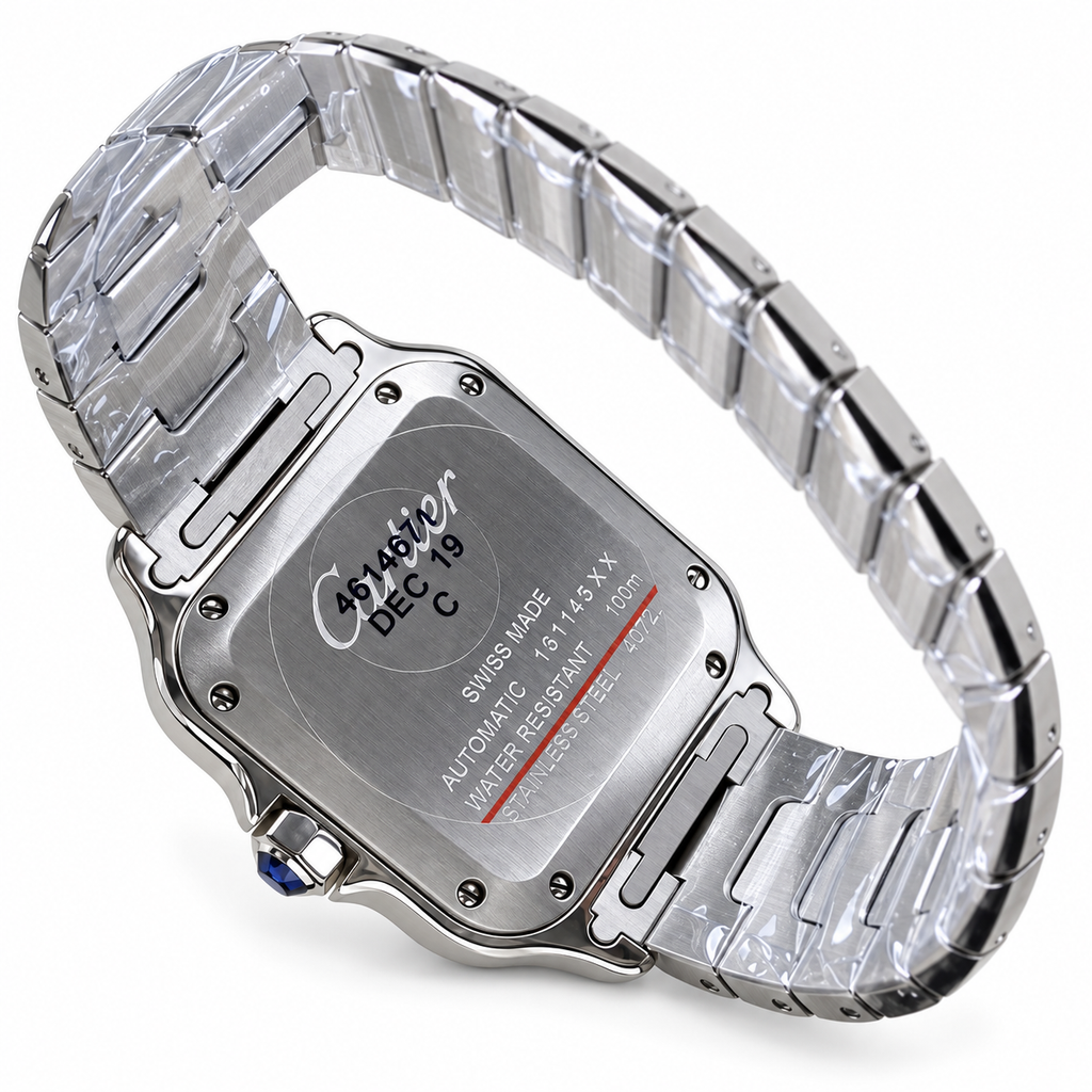 Cartier Santos Large Steel Green Dial Automatic Bracelet Watch – KDY