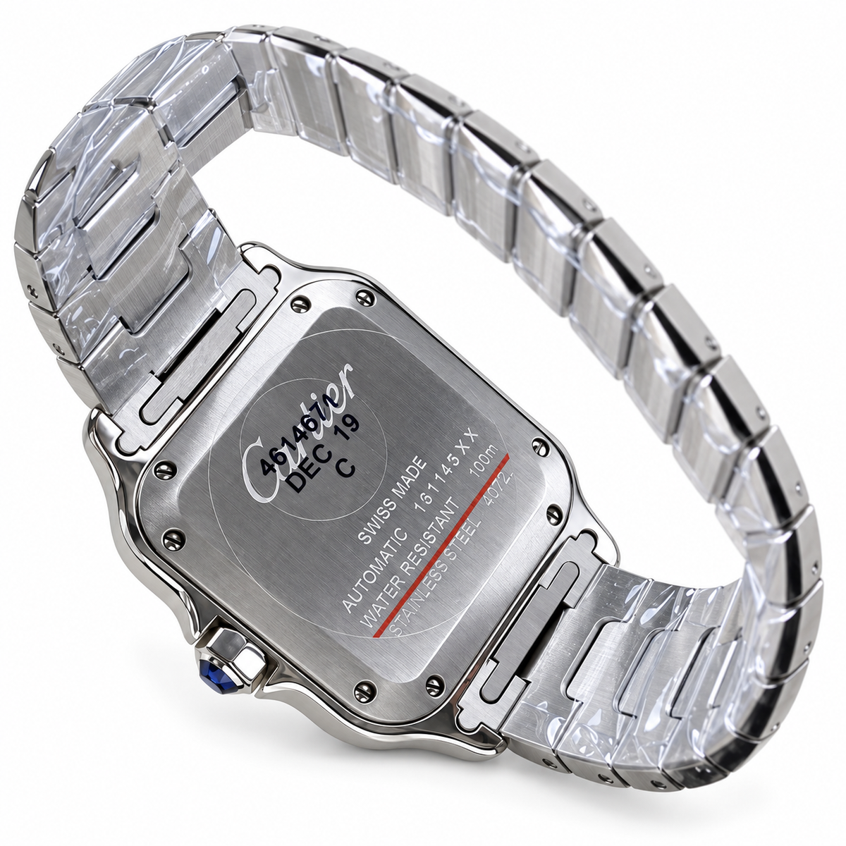 Cartier Santos Large Steel Green Dial Automatic Bracelet Watch – KDY