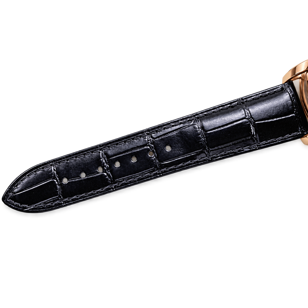Jacob & Co. Godfather Minute Repeater Rose Gold Skeleton Black Leather Watch