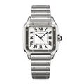 Cartier Santos Large Automatic White Dial Stainless Steel Bracelet Men's Luxury Watch Swiss Made