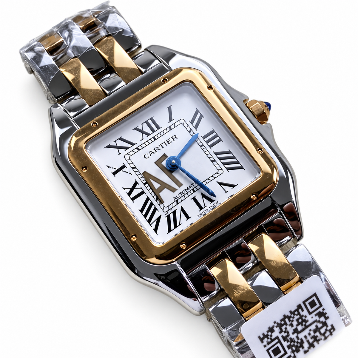 Cartier Panthère de Cartier Medium — Steel & Yellow Gold, White Dial, Roman Numerals & Two-Tone Bracelet, Women