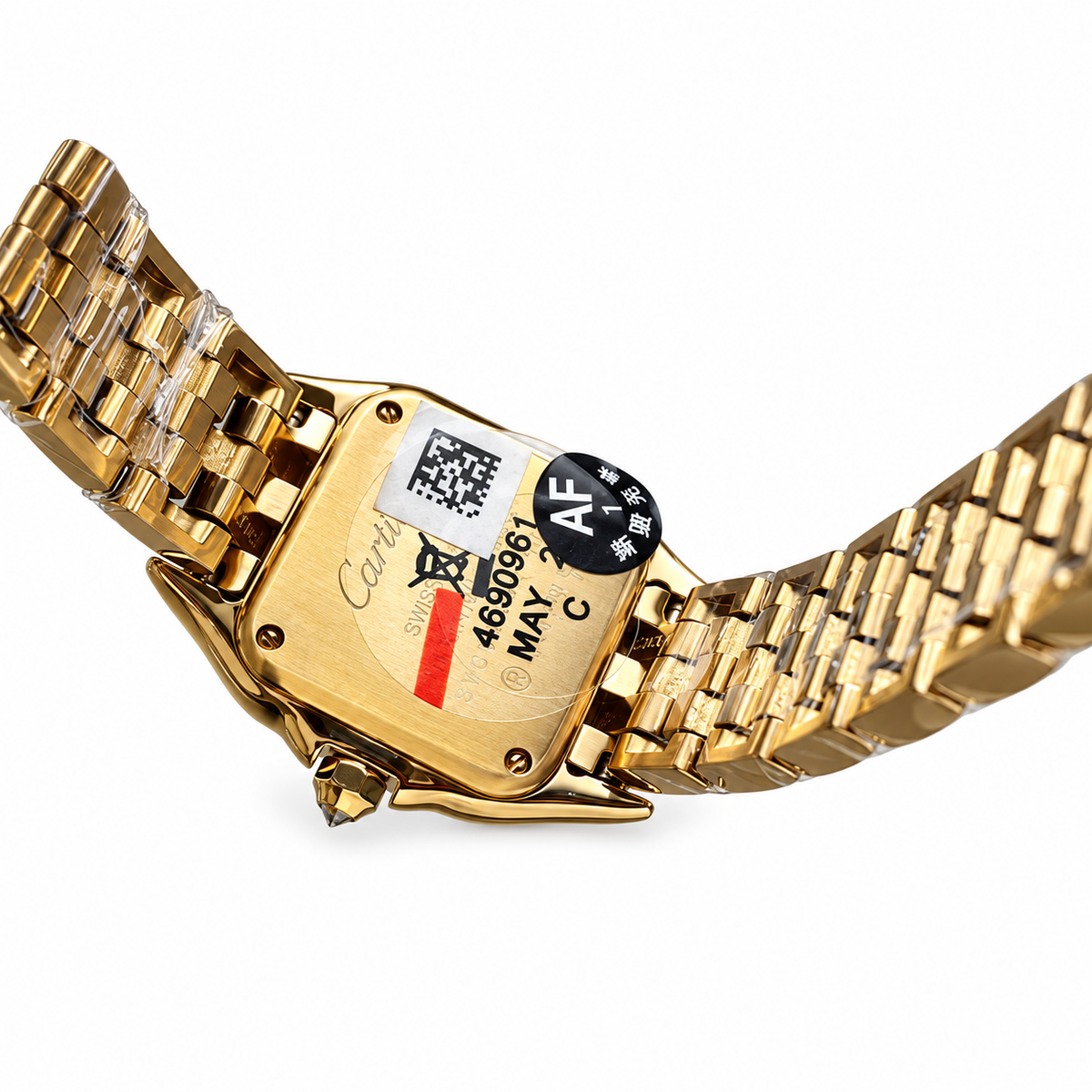 Cartier Panthère Medium Yellow Gold Diamond Bezel White Dial Watch – KDY