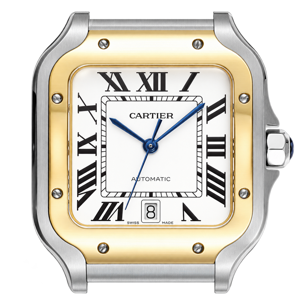 Cartier Santos de Cartier Automatic — Two-Tone Yellow Gold & Steel Bracelet Watch