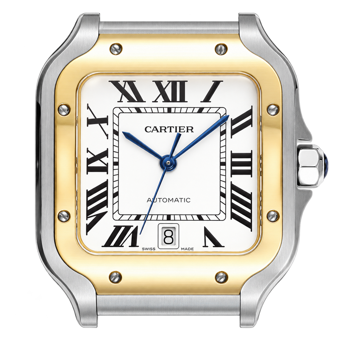 Cartier Santos de Cartier Automatic — Two-Tone Yellow Gold & Steel Bracelet Watch
