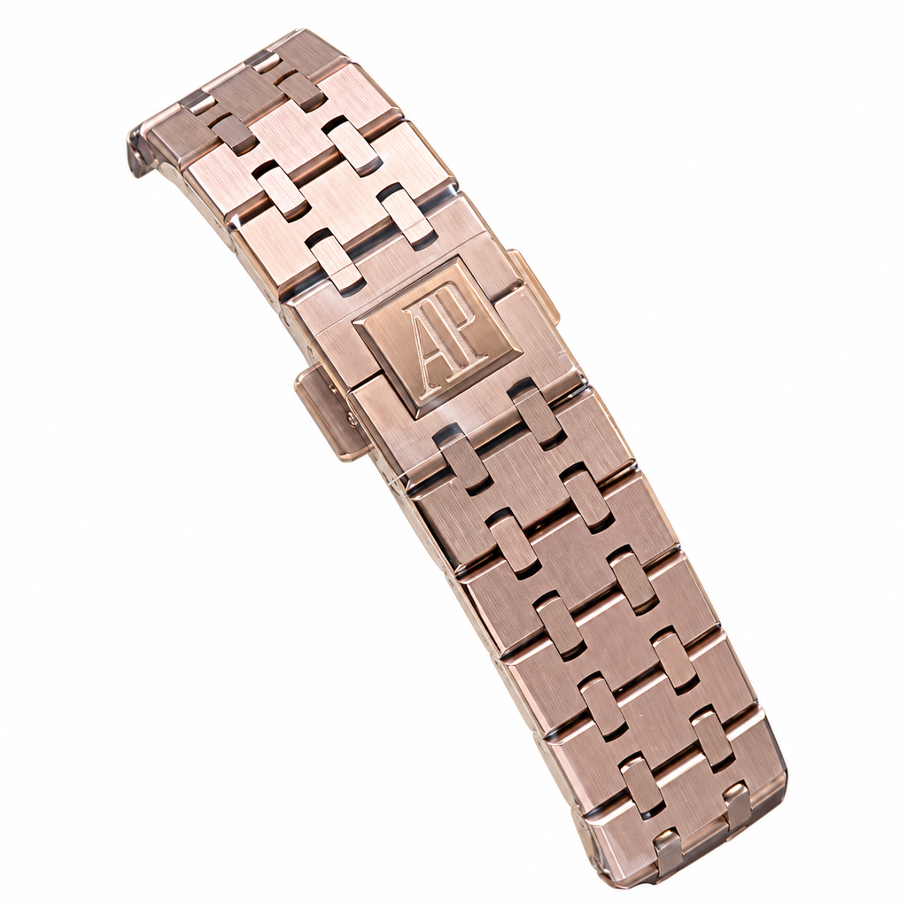 Audemars Piguet Royal Oak Lady – Rose Gold Salmon Dial Diamond Bezel