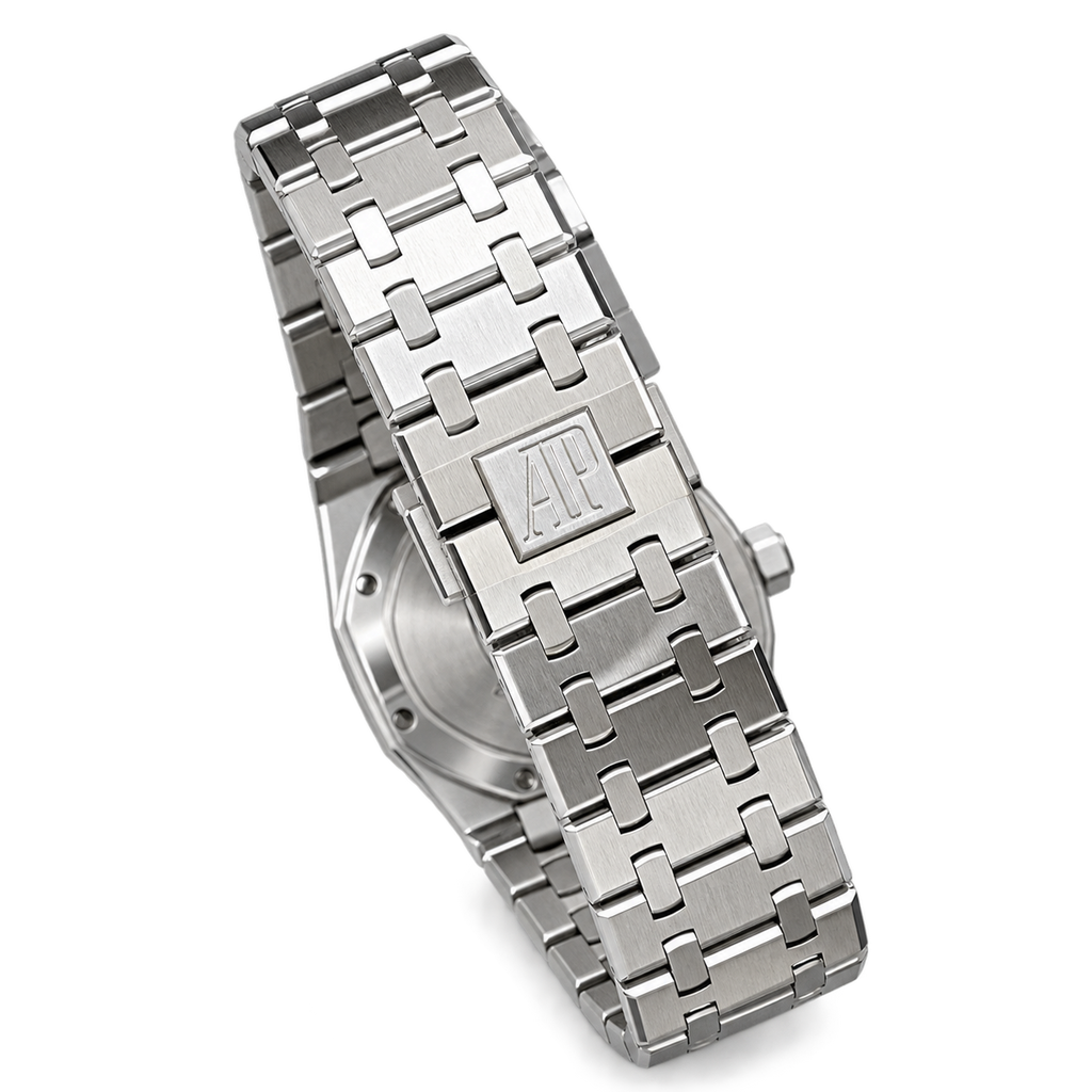 Audemars Piguet Royal Oak Black Grande Tapisserie Dial Stainless Steel Automatic Watch