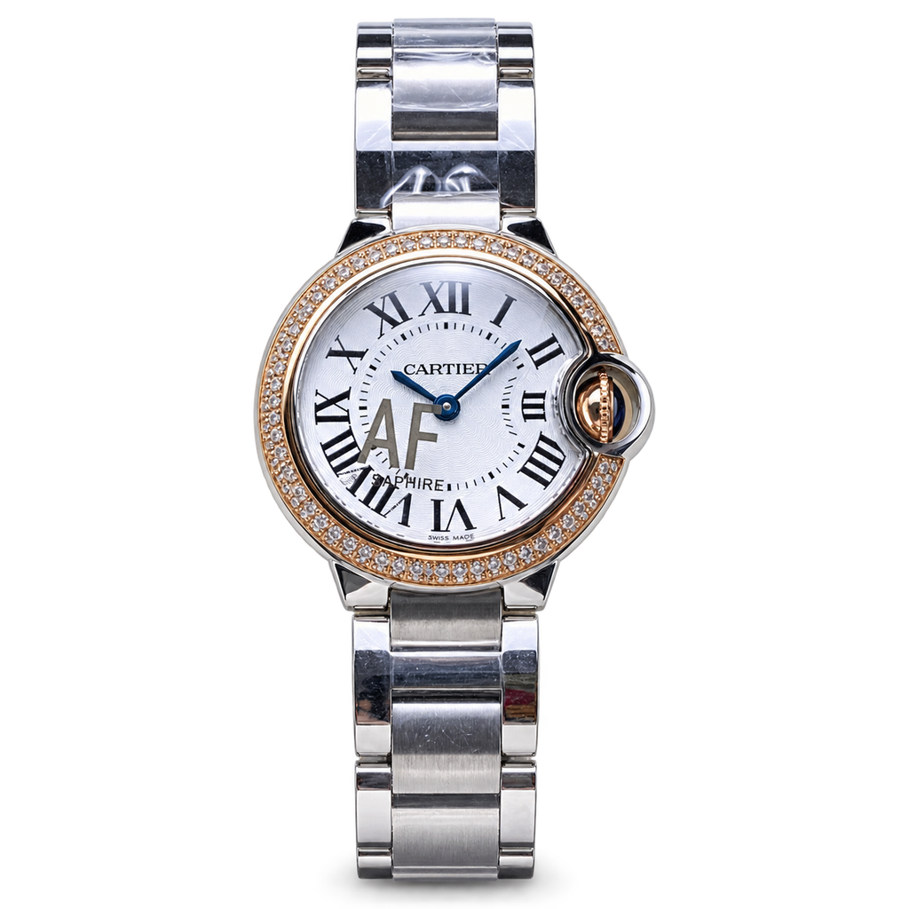 Cartier Ballon Bleu Small Steel Rose Gold Diamond Bezel Watch – KDY