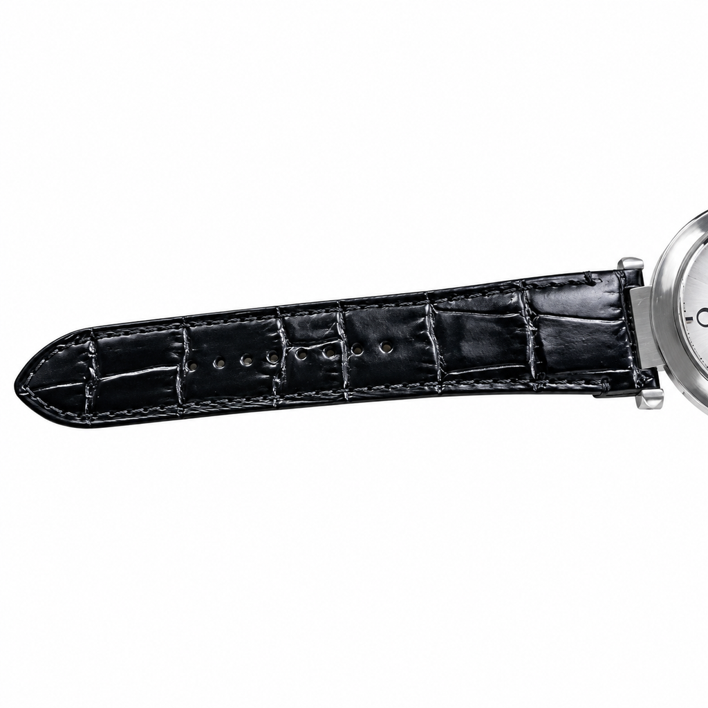 Cartier Pasha de Cartier Automatic Silver Dial Black Leather Watch