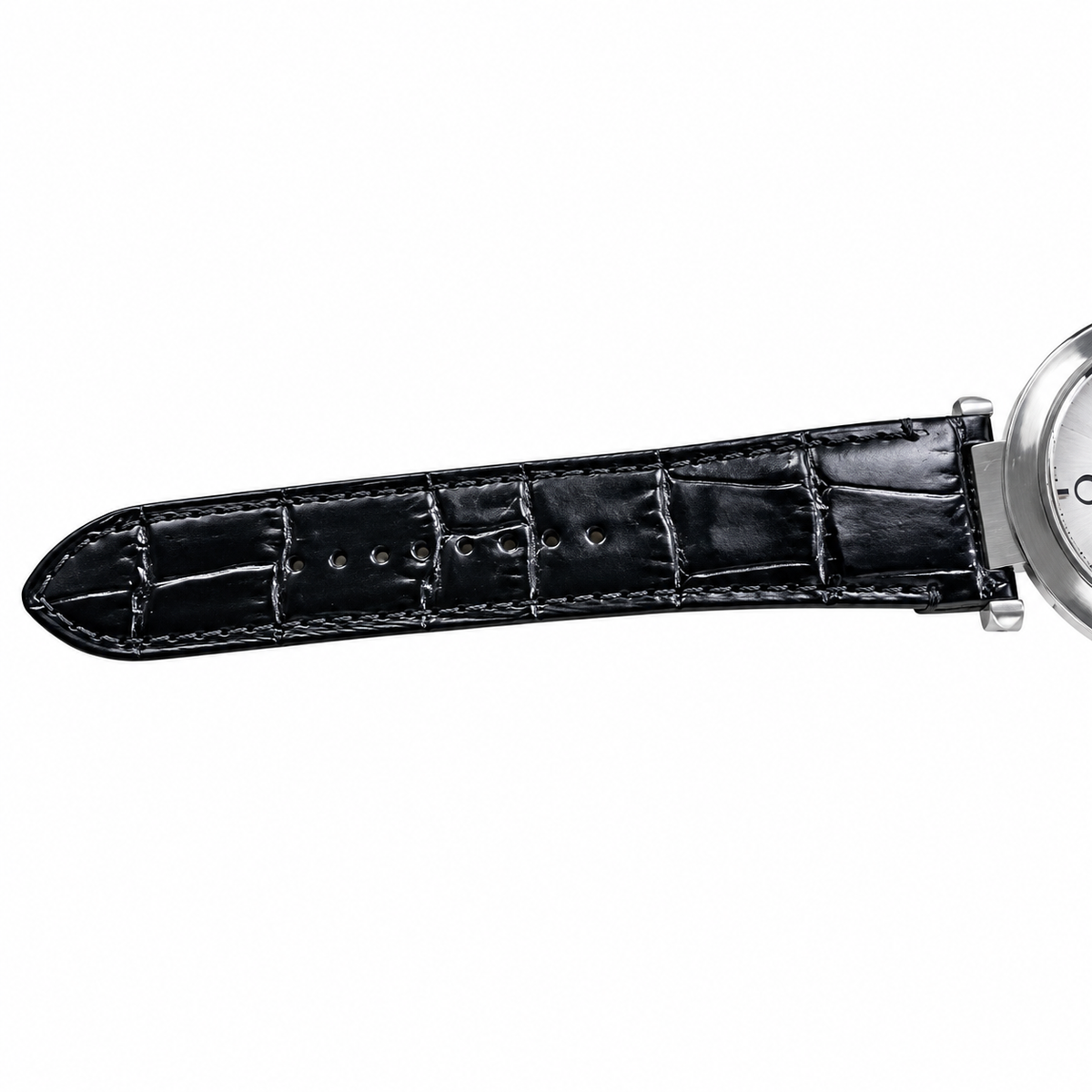 Cartier Pasha de Cartier Automatic Silver Dial Black Leather Watch