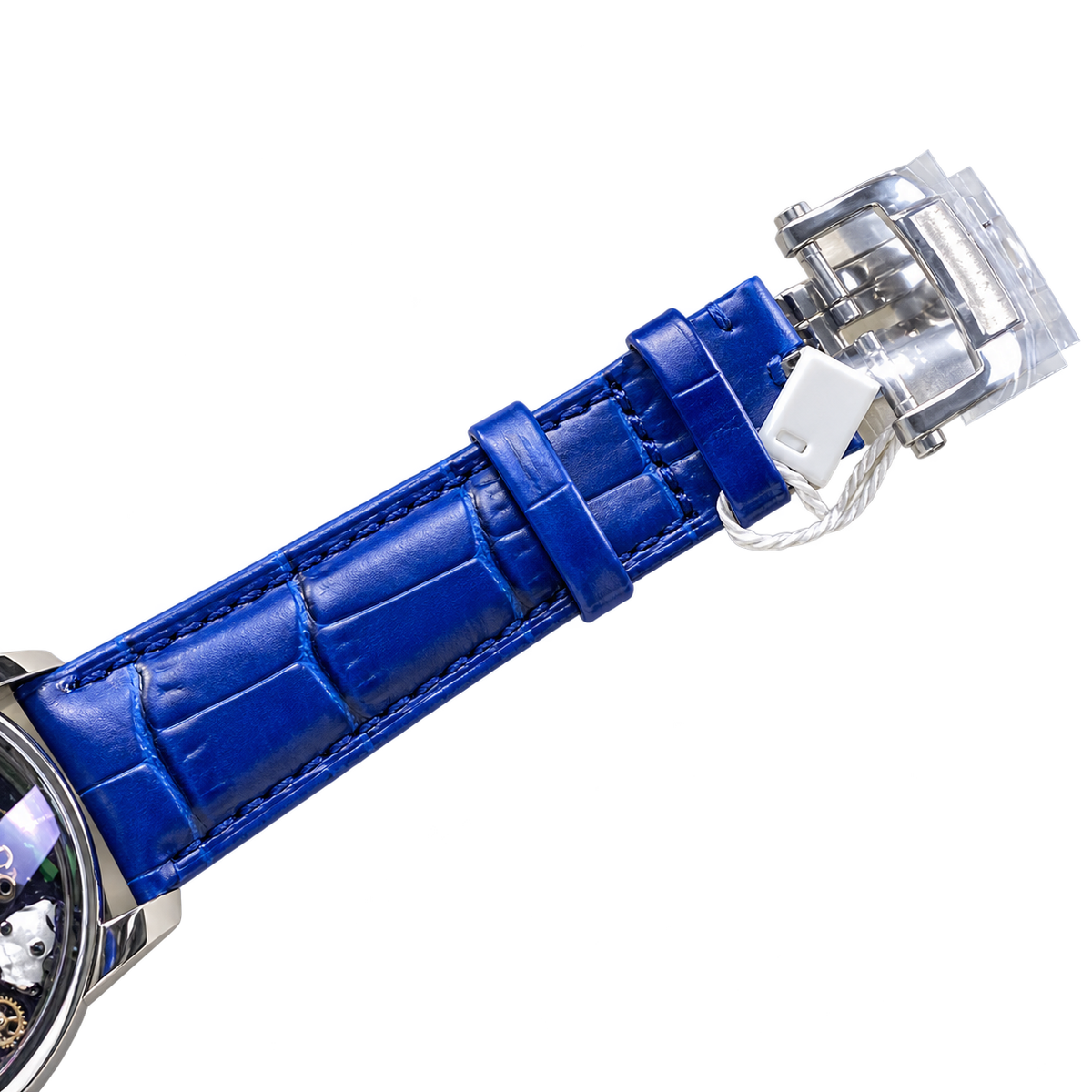 Jacob & Co. Astronomia Panda Steel Dome Tourbillon 3D Enamel Blue Leather Watch