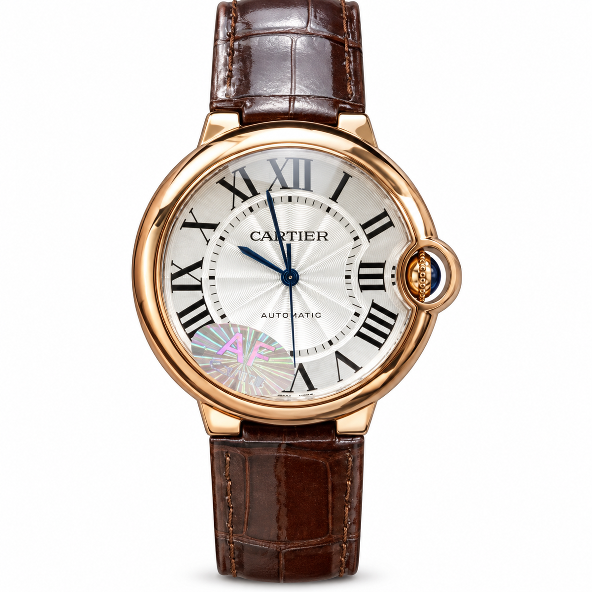 Cartier Ballon Bleu Rose Gold Silver Dial Automatic Watch – KDY
