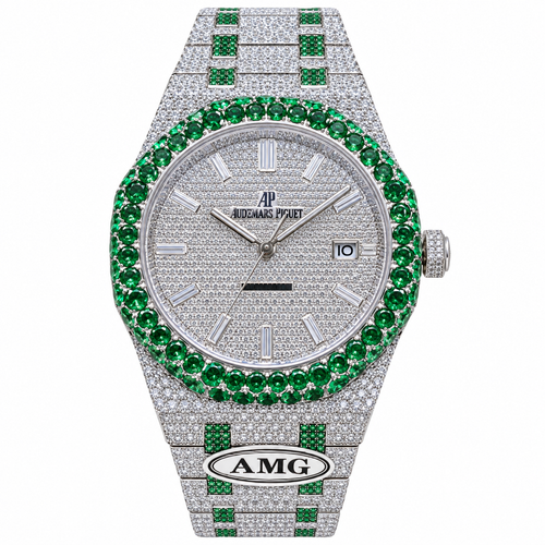Audemars Piguet Royal Oak Iced Out – Diamond & Emerald AMG