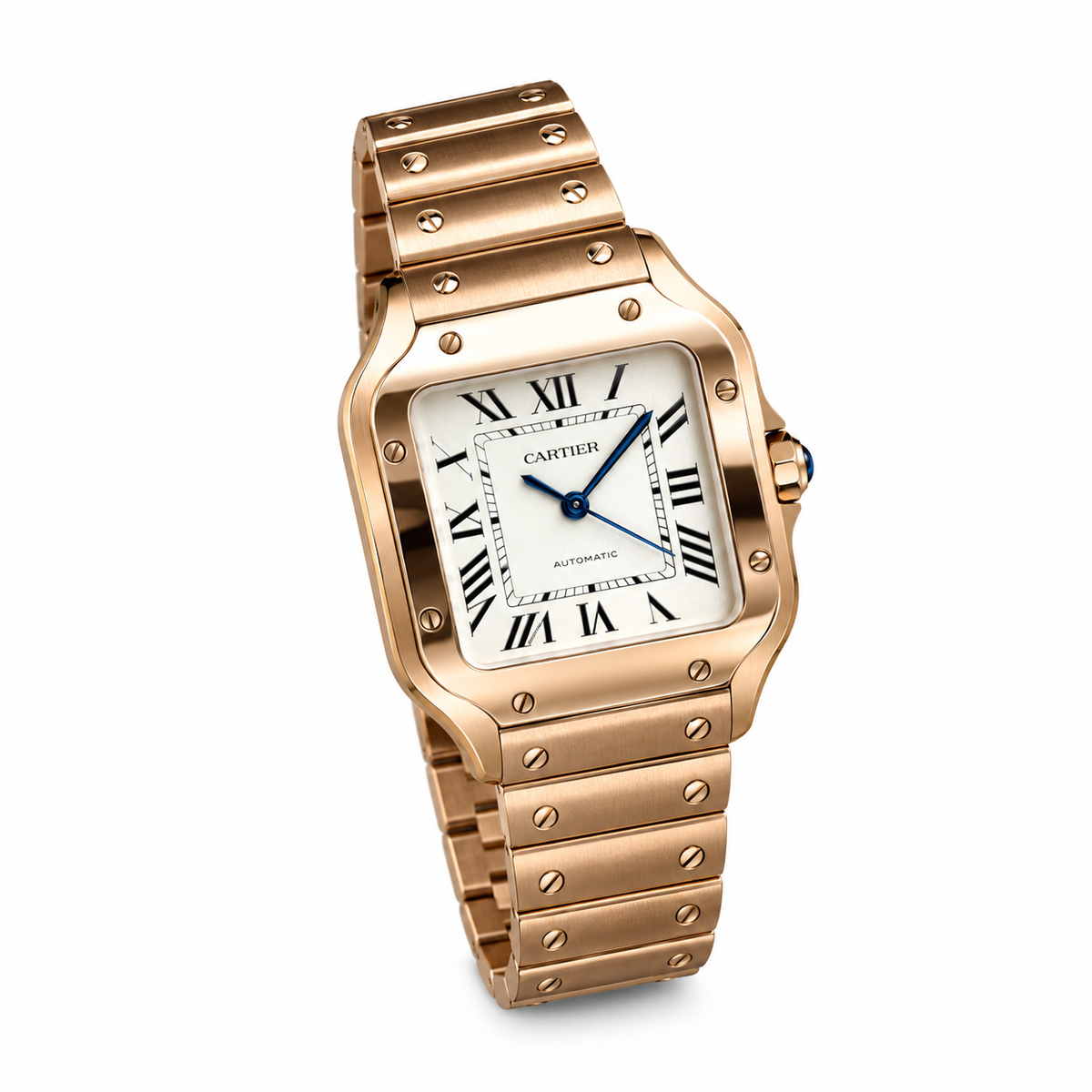 Cartier Santos de Cartier Automatic — Full 18K Rose Gold Case & Bracelet