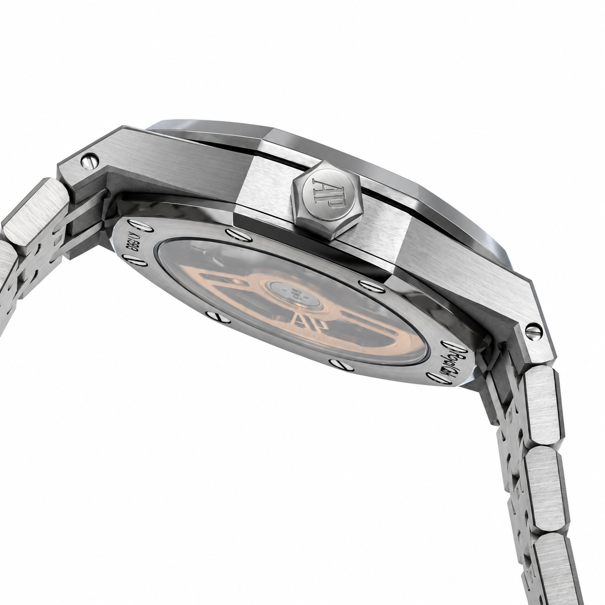 Audemars Piguet Royal Oak Steel Diamond Bezel Blue Tapisserie Date Watch