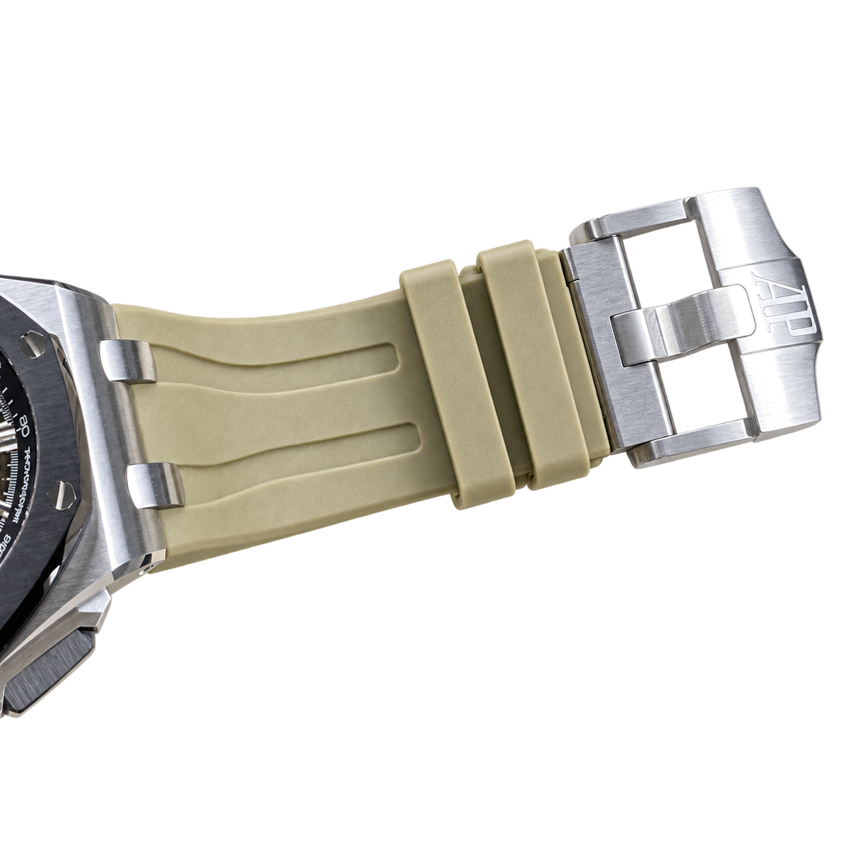 Audemars Piguet Royal Oak Offshore Chronograph Black Ceramic Bezel Khaki Dial Rubber Strap Watch