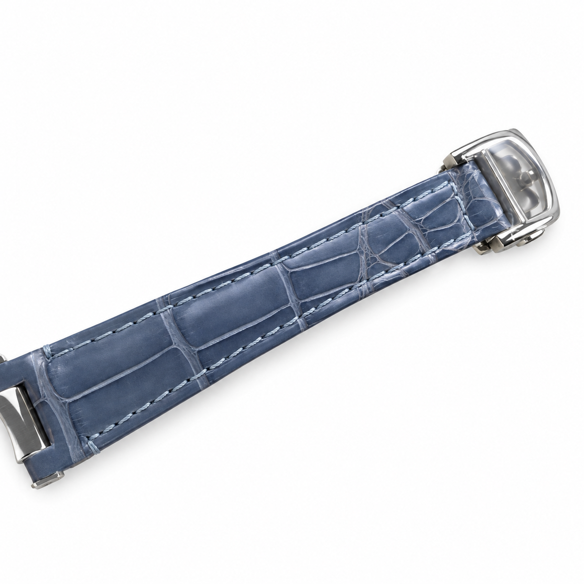 Cartier Pasha de Cartier — Rose Gold Bezel, White Dial & Blue Alligator Strap