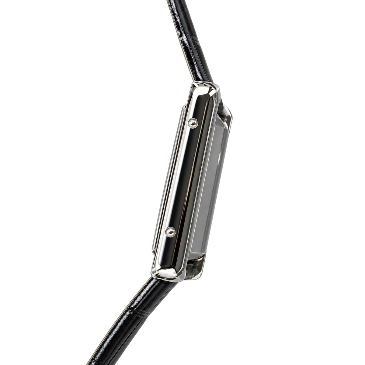 Cartier Tank Must Large — Steel, Black Lacquer Dial, No Numerals & Black Alligator Strap, Quartz