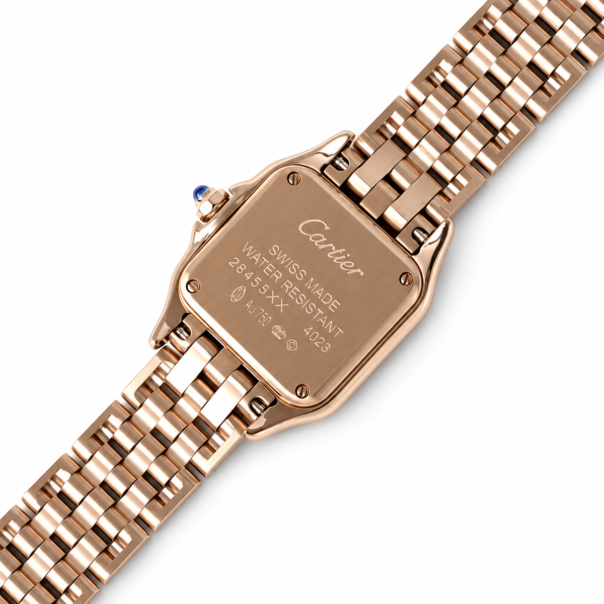 Cartier Panthère de Cartier Small — 18K Rose Gold, Diamond Bezel, White Dial & Rose Gold Bracelet, Quartz