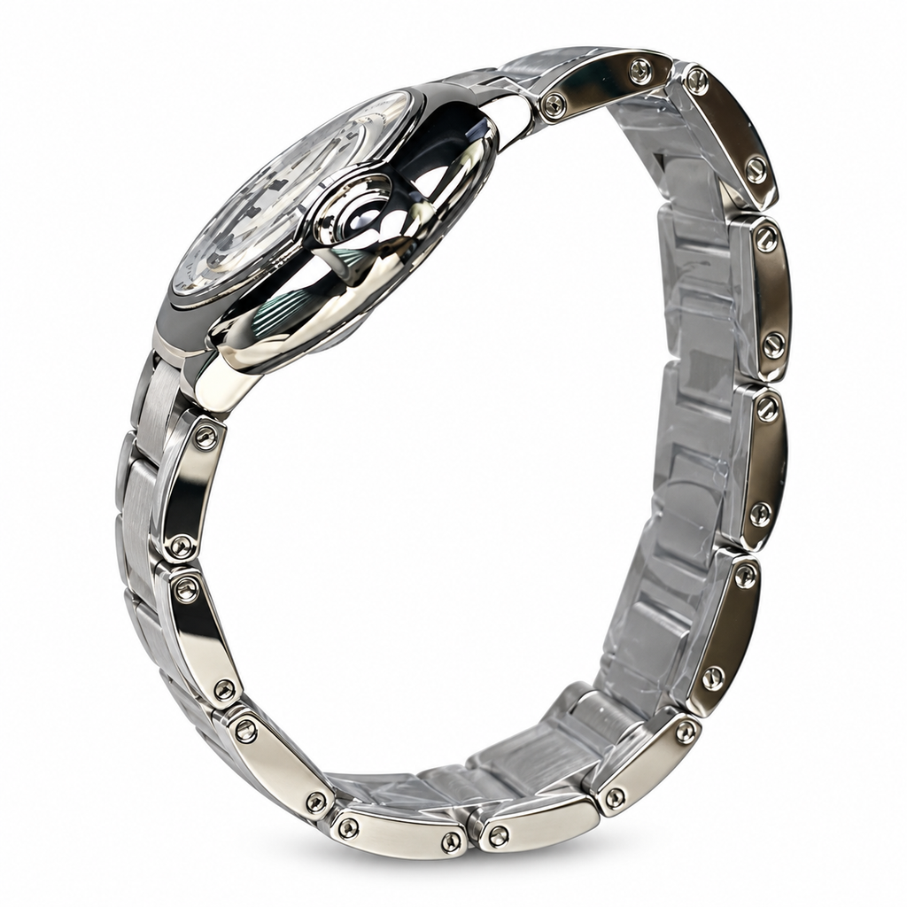 Cartier Ballon Bleu 36mm Automatic — Stainless Steel, Silver Dial & Steel Bracelet