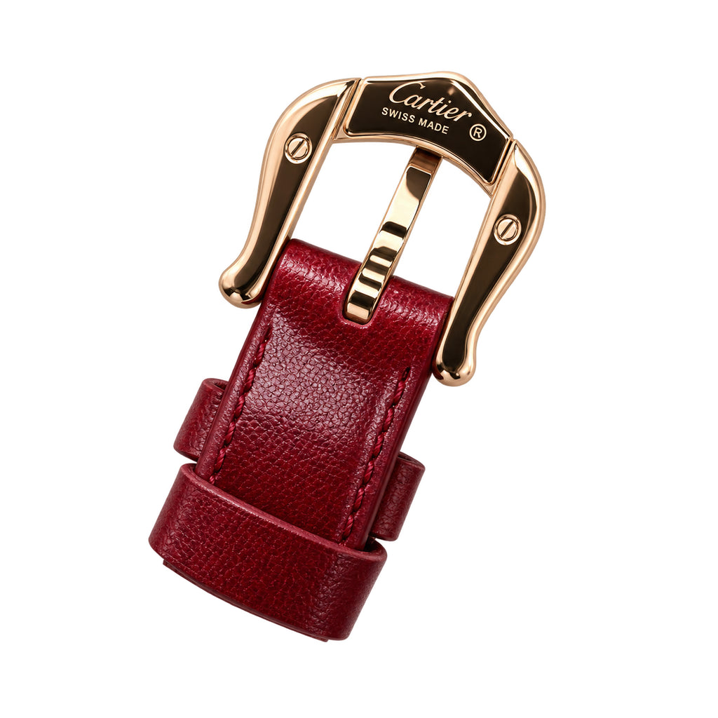 Cartier Love — 18K Rose Gold, 4 Diamonds & Red Alligator Strap
