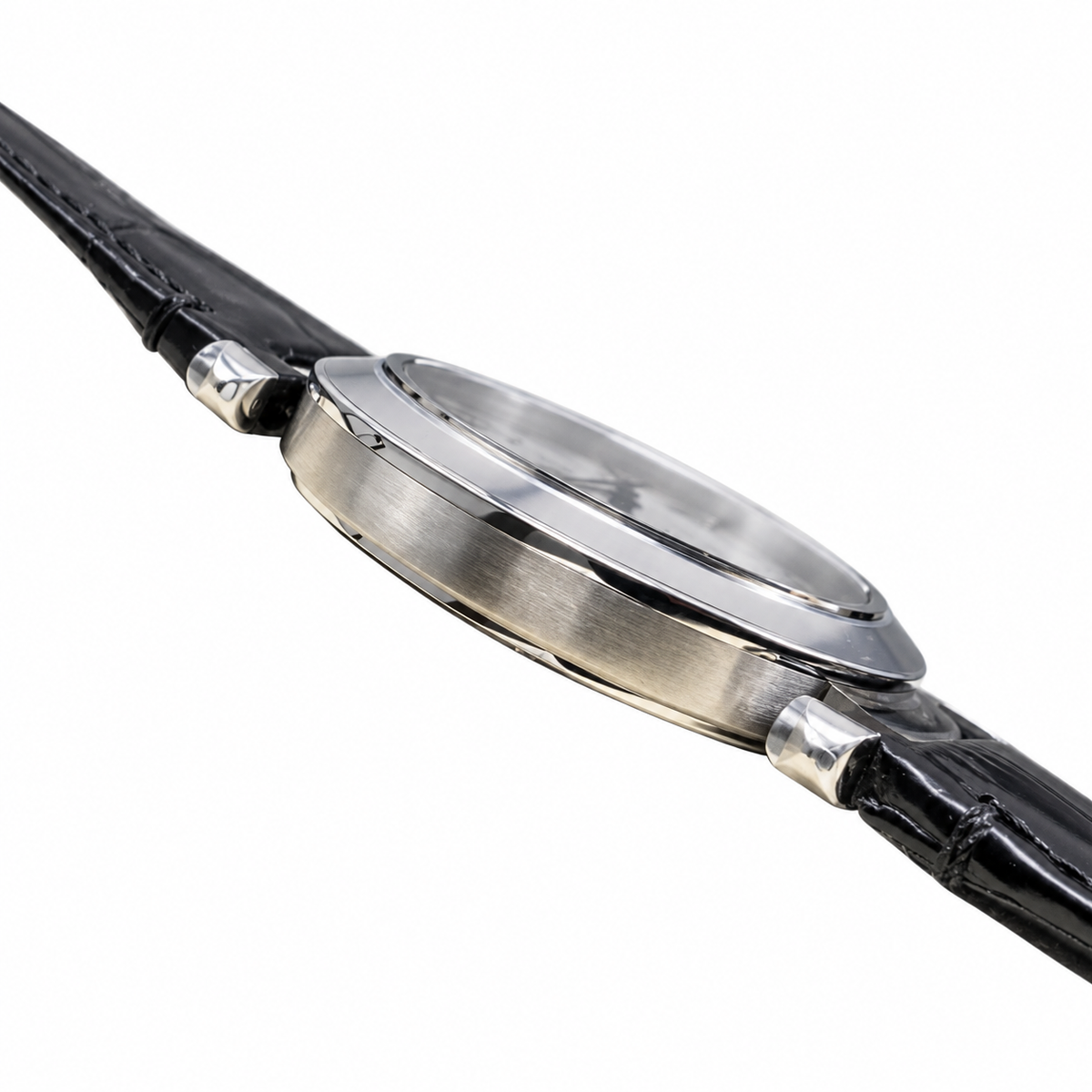 Cartier Pasha de Cartier Automatic Silver Dial Black Leather Watch