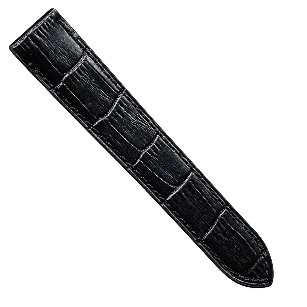 Cartier Santos Large — Steel & Black ADLC, Black Dial, Roman Numerals, Date & Black Alligator Strap, Automatic