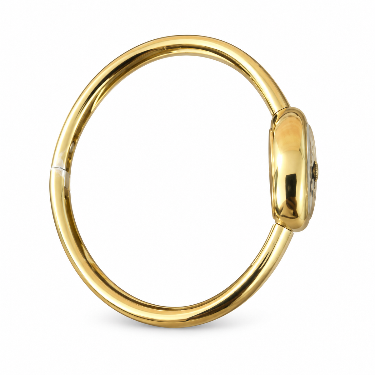 Cartier Baignoire — 18K Yellow Gold, White Oval Dial, Roman Numerals & Yellow Gold Bangle, Women