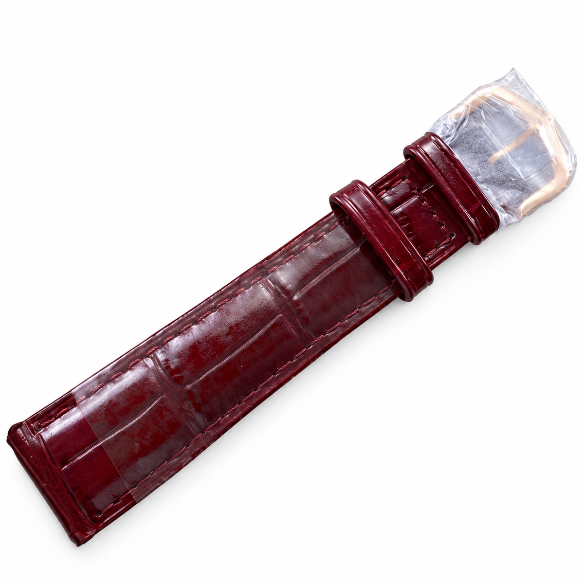 Cartier Tank Louis Small Rose Gold Diamond Lugs Silver Dial Burgundy Strap Watch – KDY