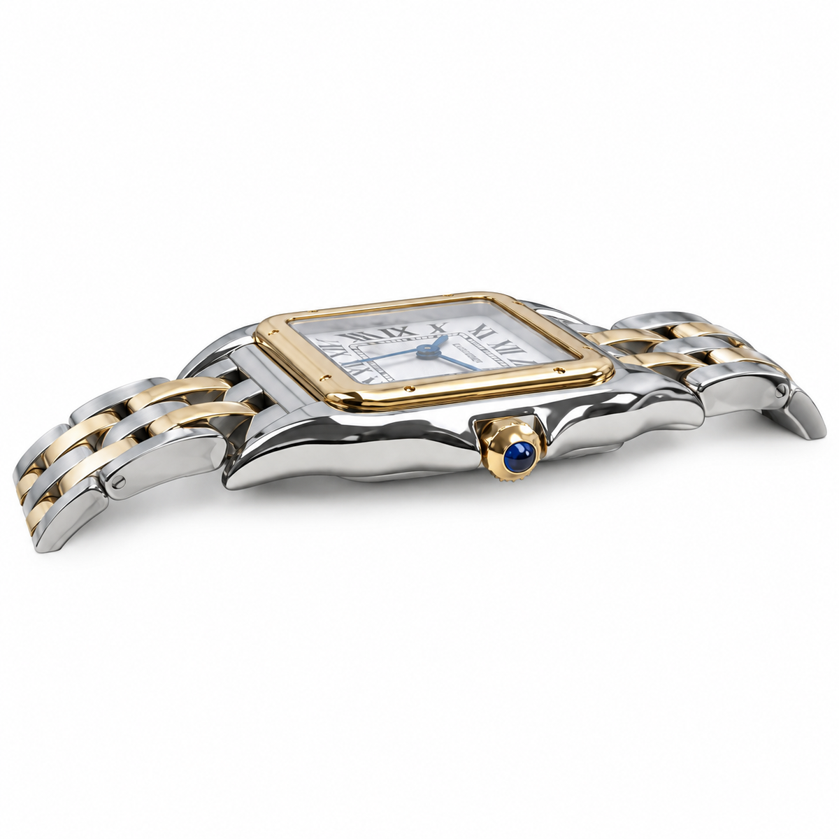 Cartier Panthère Two-Tone Steel Yellow Gold White Dial Watch – KDY