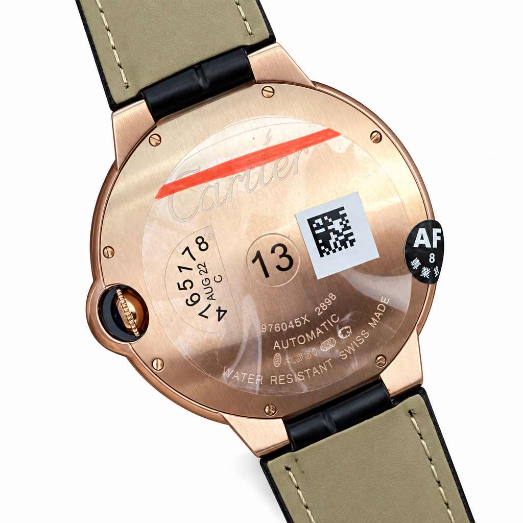Cartier Ballon Bleu Rose Gold Diamond Bezel Chocolate Dial Watch – KDY