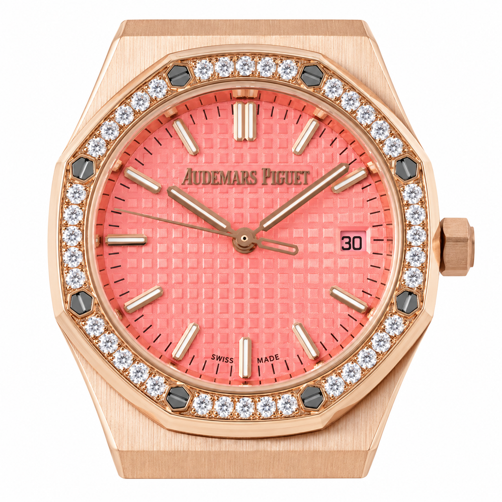 Audemars Piguet Royal Oak 37mm – Rose Gold Diamond Bezel Salmon Dial