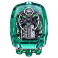 Jacob & Co. x Bugatti Chiron Full Green Sapphire Tourbillon Engine Green Rubber Watch