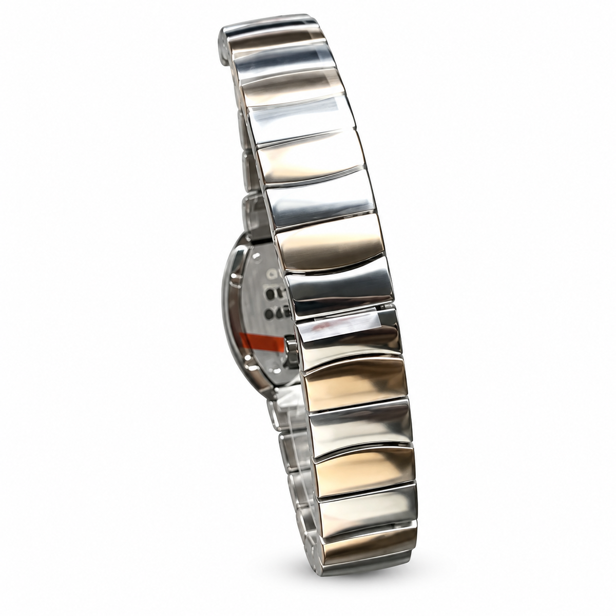 Cartier Baignoire — 18K White Gold, Diamond Bezel & Two-Tone Gold Bracelet