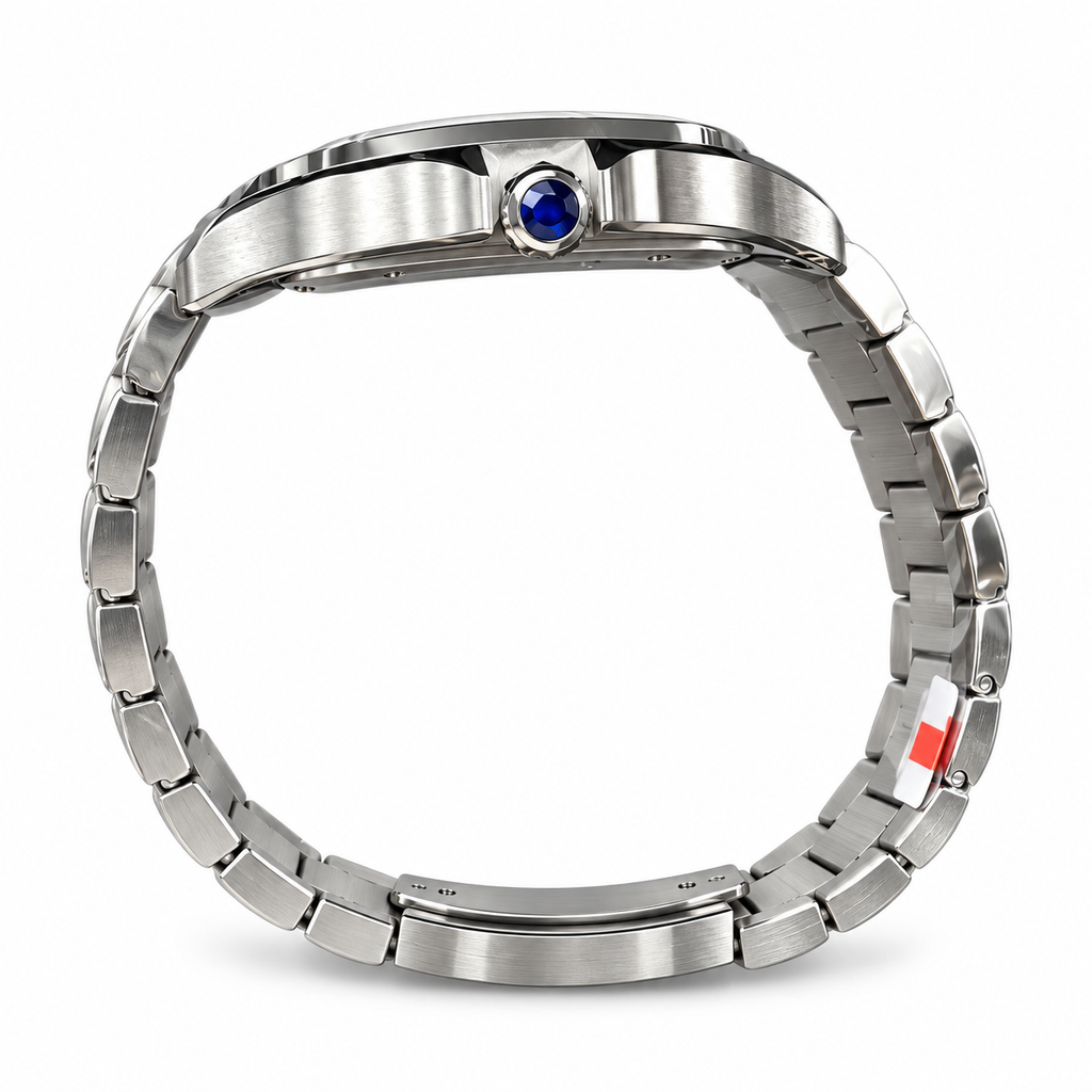 Cartier Santos de Cartier Large — Steel, White Dial, Roman Numerals, Date & Steel Bracelet, Automatic